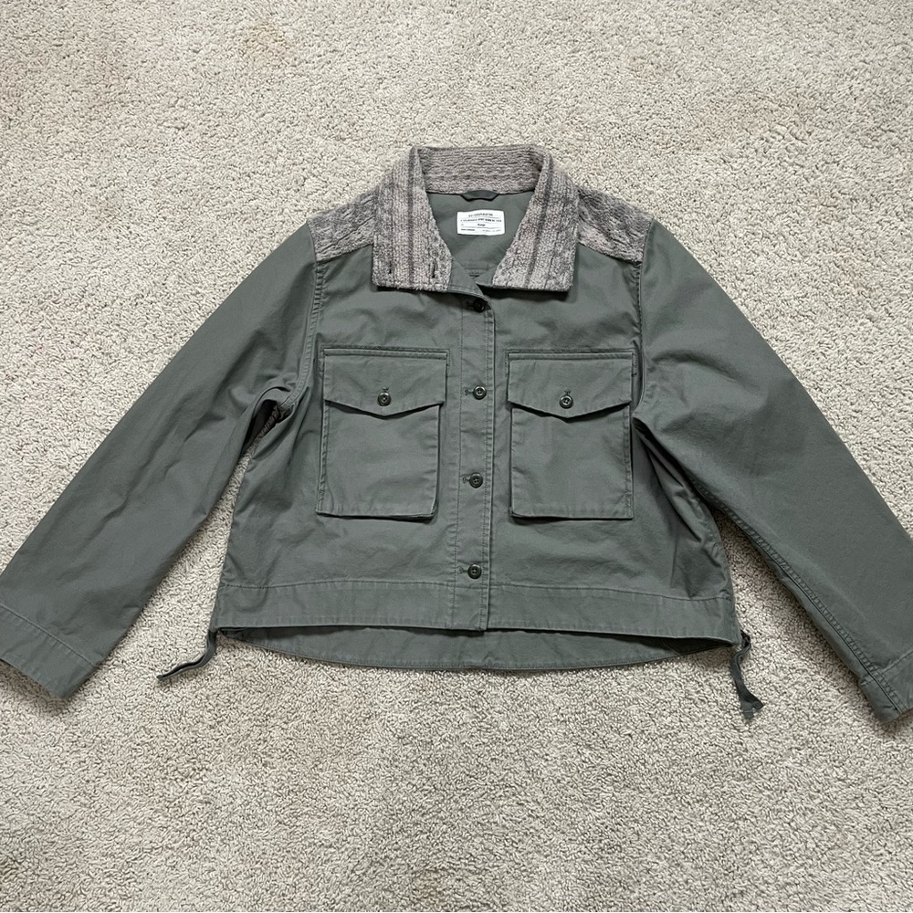 Women's REI COOPERATIVE Light Olive Green TRAILSMITH Canvas HIKING JACKET  XL